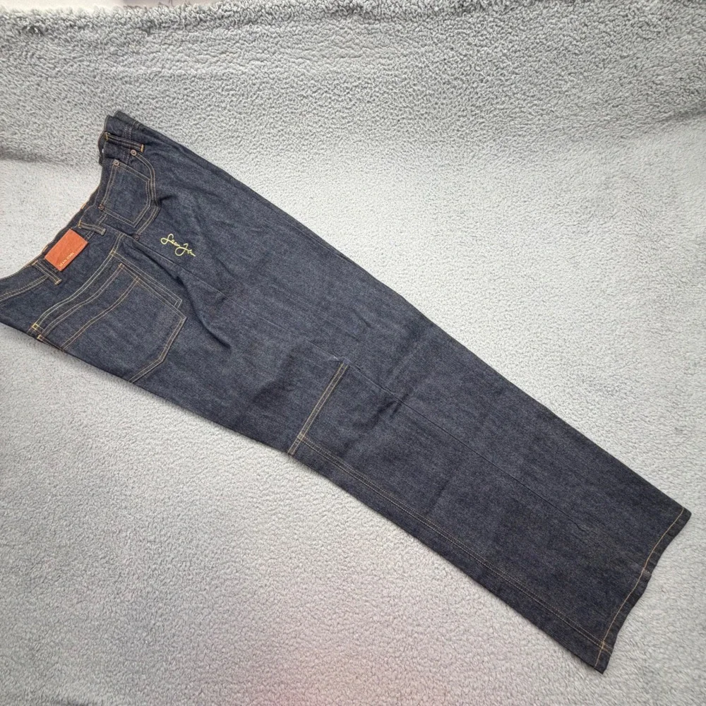 Sean John Mens Size 40 / 36 Raw Indigo Baggy Y2K Streetwear Denim Blue Jeans